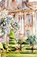 (image for) Handmade oil painting Copy paintings of famous artists John Singer Sargenti's A Palace and Gardens Sp
